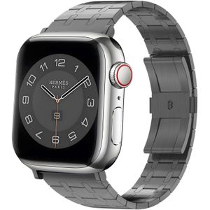 Strap-it Apple Watch premium stalen band (zwart)