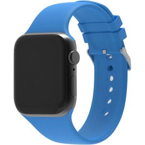 Strap-it Apple Watch siliconen gesp bandje (lichtblauw)