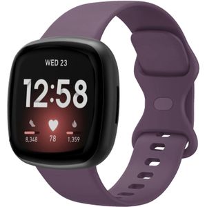 Strap-it Fitbit Versa 3 siliconen classic bandje (donkerpaars)