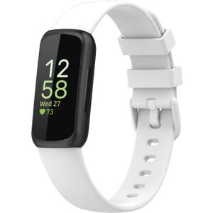 Strap-it Fitbit Inspire 3 siliconen bandje (wit)