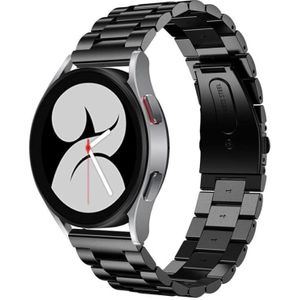 Strap-it Samsung Galaxy Watch 4 - 44mm stalen band (zwart)
