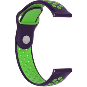Strap-it Horlogeband 22mm sport universeel (paars/groen)