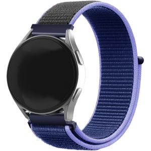 Strap-it Amazfit GTR 2 nylon bandje (blauw/zwart)