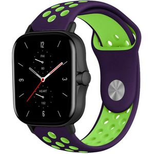 Strap-it Amazfit GTS 2 sport band (paars/groen)