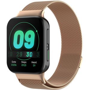 Strap-it Oppo Watch Milanese band (rosé goud)