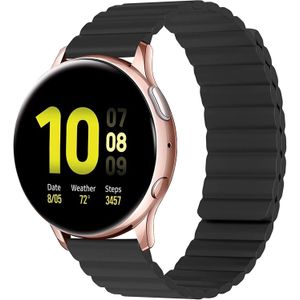 Strap-it Samsung Galaxy Watch Active magnetisch siliconen bandje (zwart)