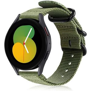 Strap-it Samsung Galaxy Watch 5 - 40mm nylon gesp band (groen)