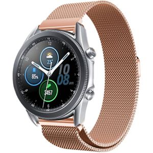 Strap-it Samsung Galaxy Watch 3 Milanese band 45mm (rosé goud)