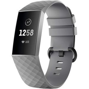 Strap-it Fitbit Charge 4 silicone band (grijs)