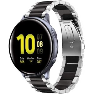 Strap-it Samsung Galaxy Watch Active stalen band (zilver/zwart)