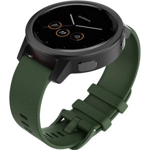 Strap-it Garmin Vivomove 3s silicone band - 39mm - legergroen