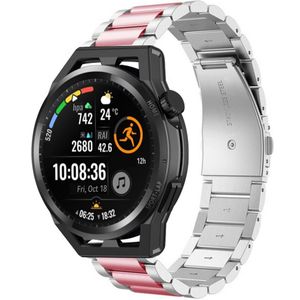 Strap-it Huawei Watch GT stalen band (zilver/roze)