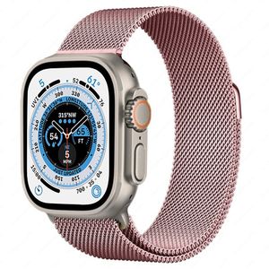 Strap-it Apple Watch Ultra Milanese band (roze)