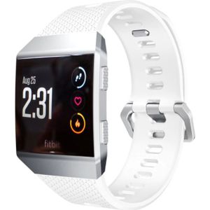 Strap-it Fitbit Ionic siliconen bandje (wit)