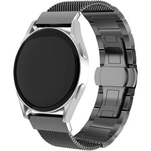 Strap-it Samsung Galaxy Watch 3 45mm stalen Milanese band (zwart)