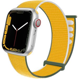 Strap-it Apple Watch nylon loop bandje (geel)