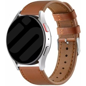 Strap-it Samsung Galaxy Watch 6 - 44mm leren bandje (strak bruin)
