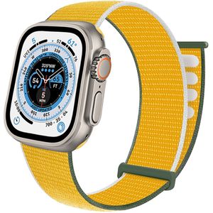 Strap-it Apple Watch Ultra nylon loop bandje (geel)
