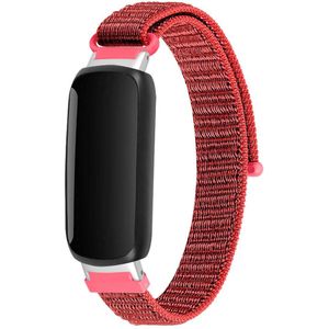 Strap-it Fitbit Inspire 3 nylon bandje (rood)