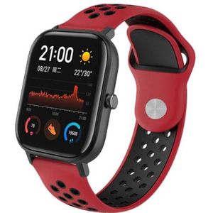 Strap-it Xiaomi Amazfit GTS sport band (rood/zwart)