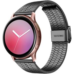 Strap-it Samsung Galaxy Watch Active roestvrij stalen band (zwart)