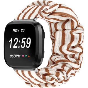 Strap-it Fitbit Versa scrunchie bandje (vintage)