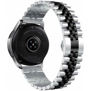 Strap-it Huawei Watch GT 2 Jubilee stalen band (zilver/zwart)
