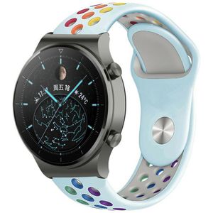 Strap-it Huawei Watch GT 2 Pro sport band (lichtblauw kleurrijk)