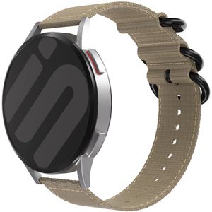 Strap-it Samsung Galaxy Watch 6 - 44mm nylon gesp band (khaki)