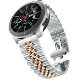 Strap-it Huawei Watch GT 3 46mm Jubilee stalen band (zilver/rosé goud)