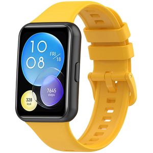 Strap-it Huawei Watch Fit 2 siliconen bandje (geel)