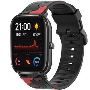 Strap-it Xiaomi Amazfit GTS camouflage band (rood)