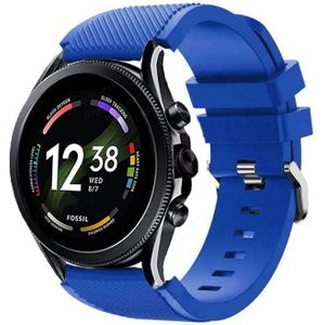 Strap-it Fossil Gen 6 - 44mm siliconen bandje (blauw)