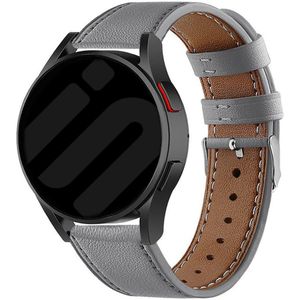 Strap-it Samsung Galaxy Watch 6 Classic 43mm leren bandje (grijs)