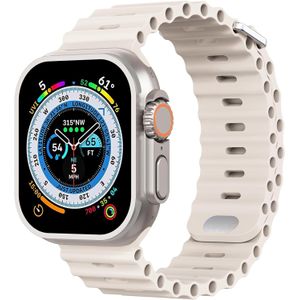 Strap-it Apple Watch Ocean bandje met druksluiting (sterrenlicht)