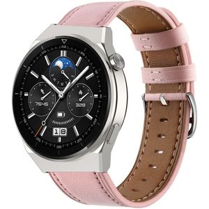 Strap-it Huawei Watch GT 3 Pro 46mm bandje leer (roze)