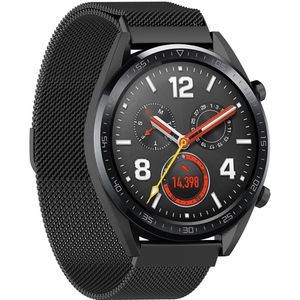 Strap-it Huawei Watch GT 2 Milanese band (zwart)