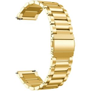 Strap-it Stalen horlogeband 20mm - universeel - goud
