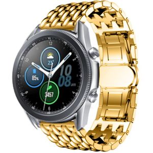 Strap-it Samsung Galaxy Watch 3 - 45mm stalen draak band (goud)