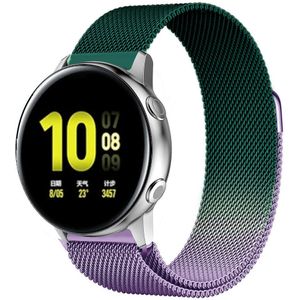 Strap-it Samsung Galaxy Watch Active Milanese band (paars/groen)