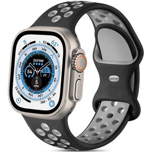 Strap-it Apple Watch Ultra sport bandje (zwart/grijs)