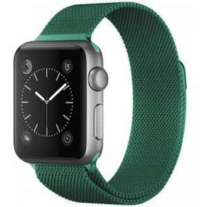 Strap-it Apple Watch SE Milanese band (groen)