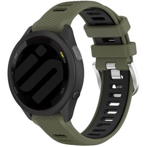 Strap-it Garmin Vivoactive 4 sport gesp bandje (olijfgroen/zwart)