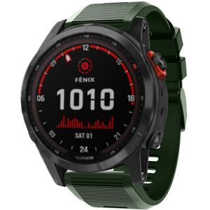 Strap-it Garmin Fenix 7x siliconen bandje (donkergroen)