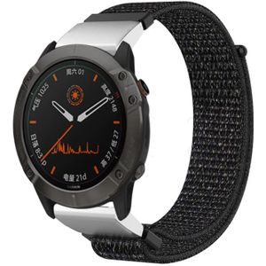 Strap-it Garmin Fenix 5 / 6 nylon band (zwart)