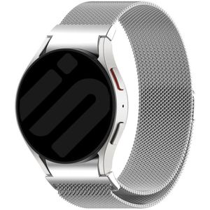 Strap-it Samsung Galaxy Watch 4 40mm 'One push' Milanese band (zilver)