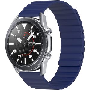 Strap-it Samsung Galaxy Watch 3 45mm magnetisch siliconen bandje (blauw)