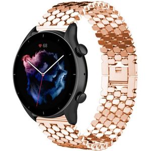 Strap-it Amazfit GTR 3 (Pro) stalen vis band (rosé goud)