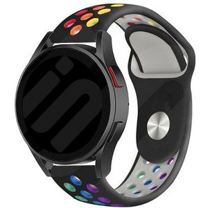 Strap-it Samsung Galaxy Watch 7 - 40mm sport band (zwart/kleurrijk)