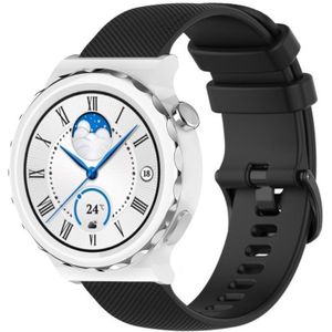 Strap-it Huawei Watch GT 3 Pro 43mm luxe siliconen bandje (zwart)
